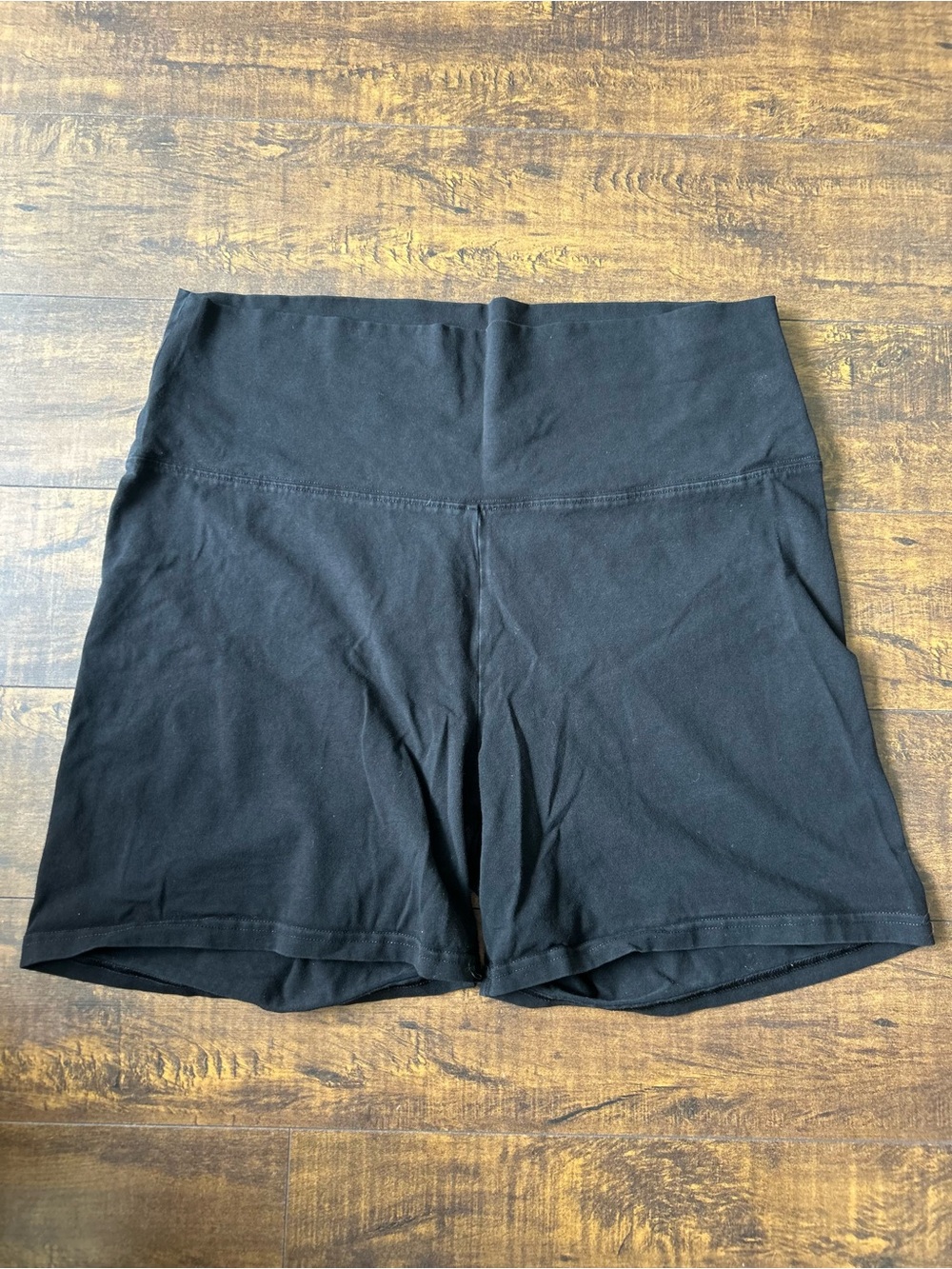 TNA Black High-Waist Workout Shorts